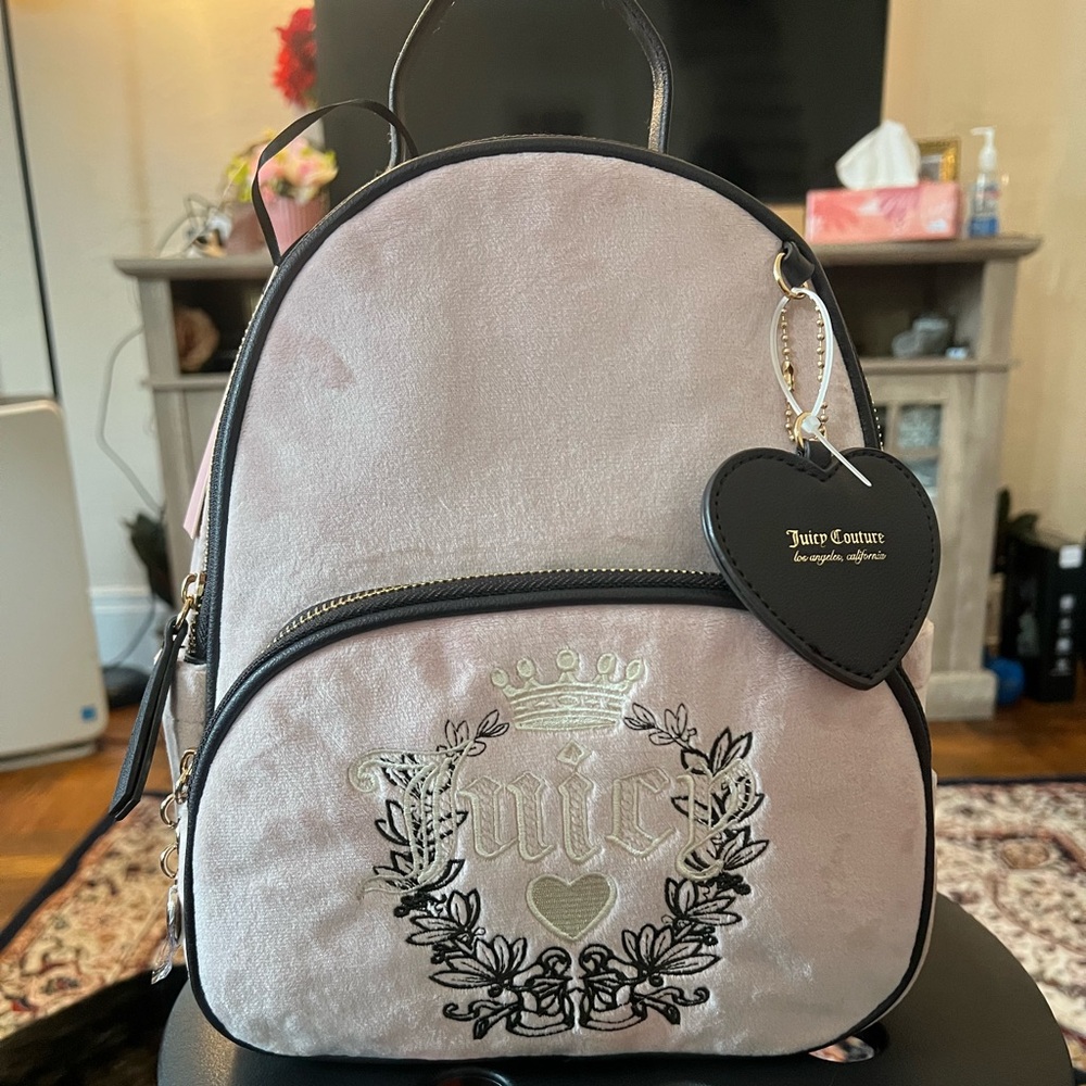 Juicy Couture Pink and Brown Backpack with Elegant Design